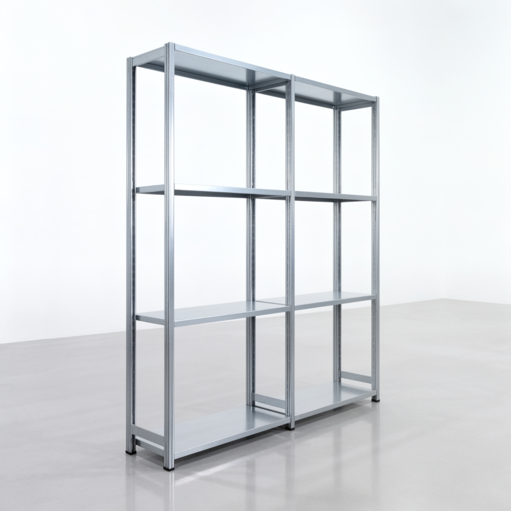 Fachbodenregal FBX 4000, H: 2.250 mm, B: 2.026 mm mm, T: 400 mm, Ebenen: 4