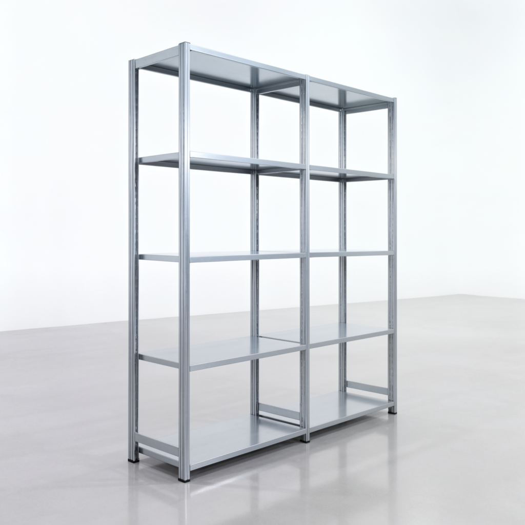 Fachbodenregal FBX 4000, H: 2.250 mm, B: 2.026 mm mm, T: 500 mm, Ebenen: 5