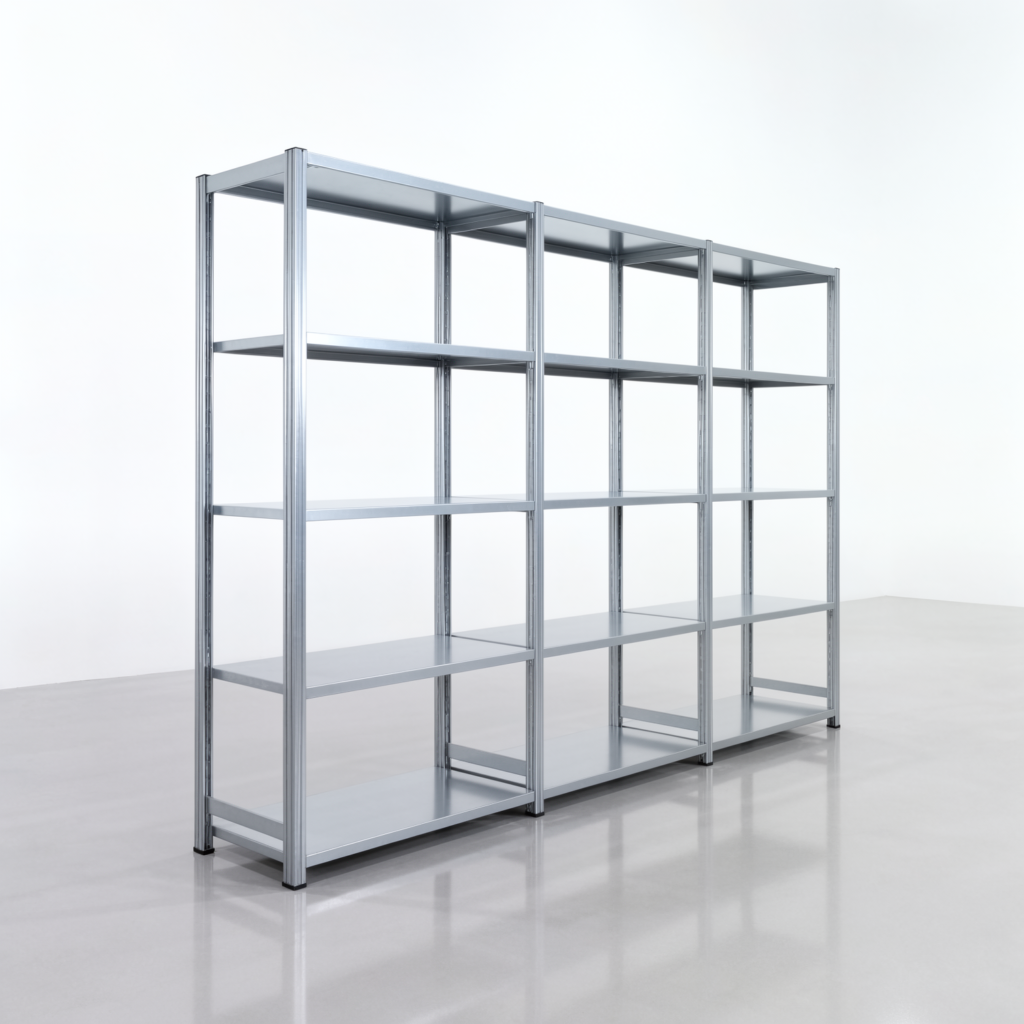 Fachbodenregal FBX 4000, H: 2.000 mm, B: 3.023 mm mm, T: 500 mm, Ebenen: 5