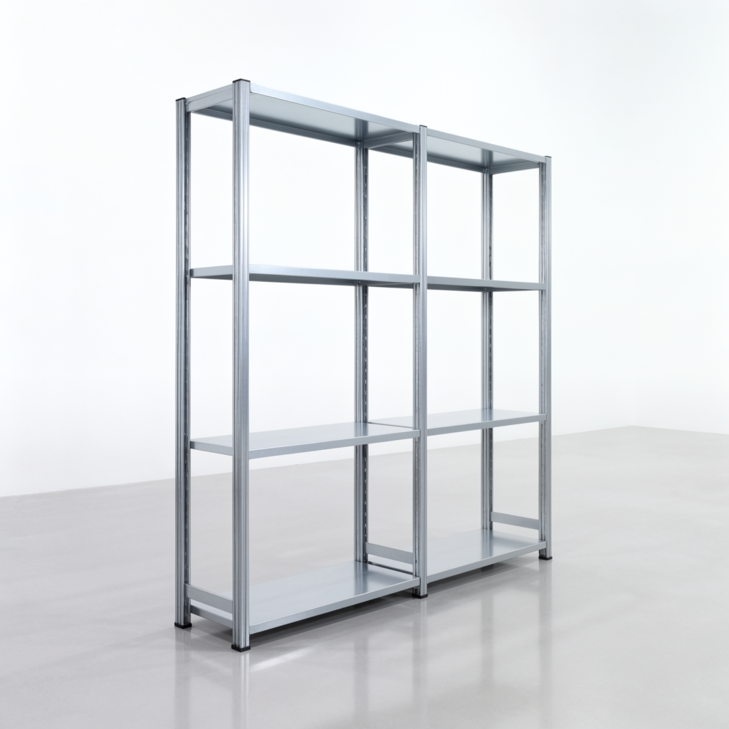 Fachbodenregal FBX 4000, H: 2.000 mm, B: 2.026 mm mm, T: 400 mm, Ebenen: 4