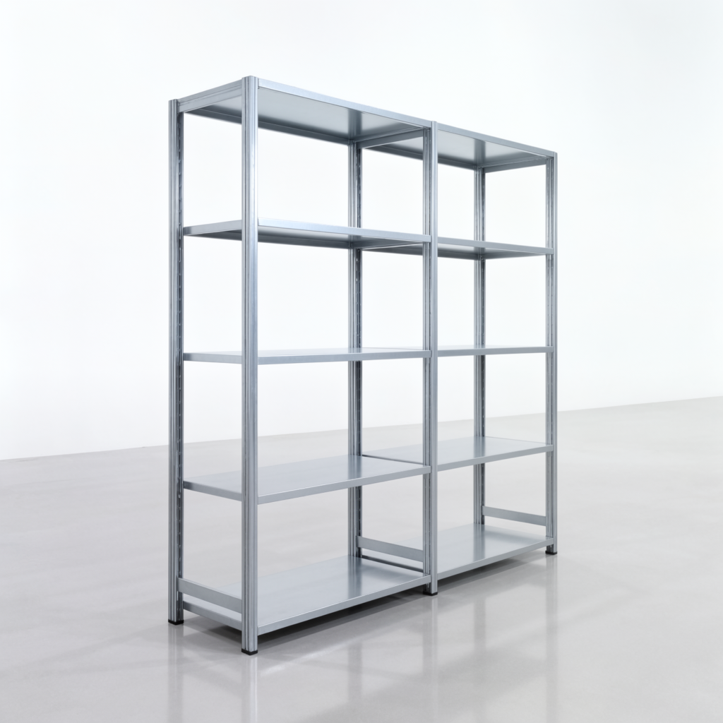 Fachbodenregal FBX 4000, H: 2.000 mm, B: 2.026 mm mm, T: 500 mm, Ebenen: 5