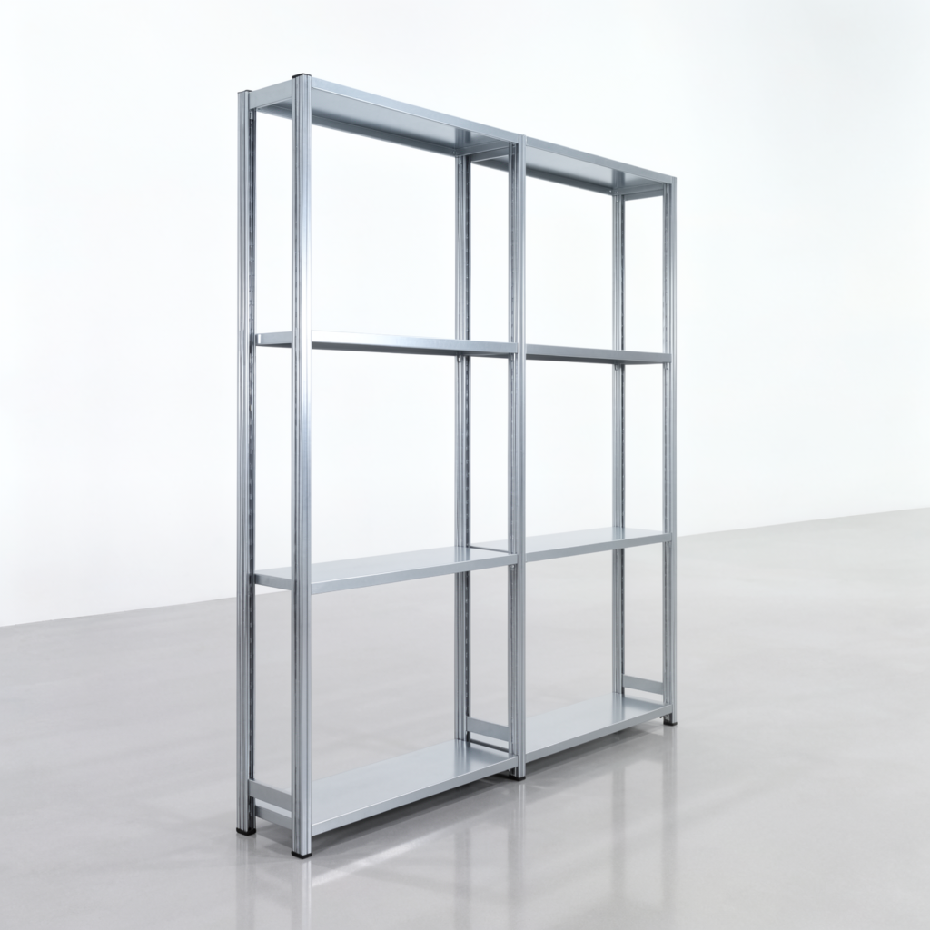 Fachbodenregal FBX 4000, H: 2.250 mm, B: 2.026 mm mm, T: 300 mm, Ebenen: 4