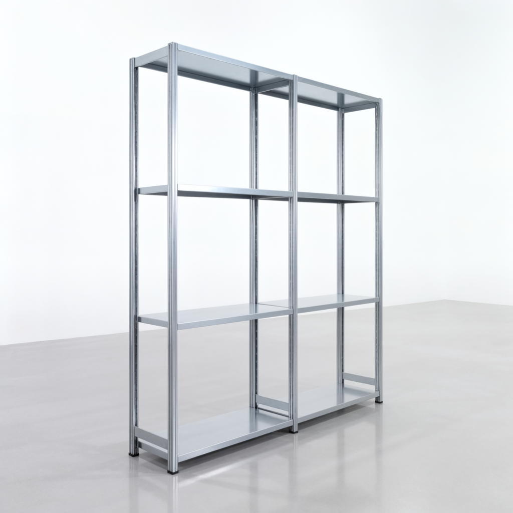 Fachbodenregal FBX 4000, H: 2.250 mm, B: 2.026 mm mm, T: 400 mm, Ebenen: 4