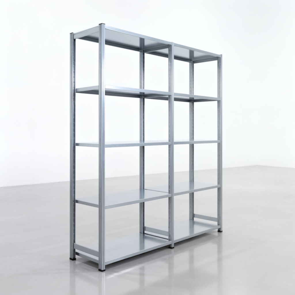 Fachbodenregal FBX 4000, H: 2.250 mm, B: 2.026 mm mm, T: 500 mm, Ebenen: 5