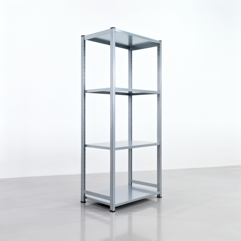 Fachbodenregal FBX 4000, H: 2.250 mm, B: 1.029 mm mm, T: 600 mm, Ebenen: 4