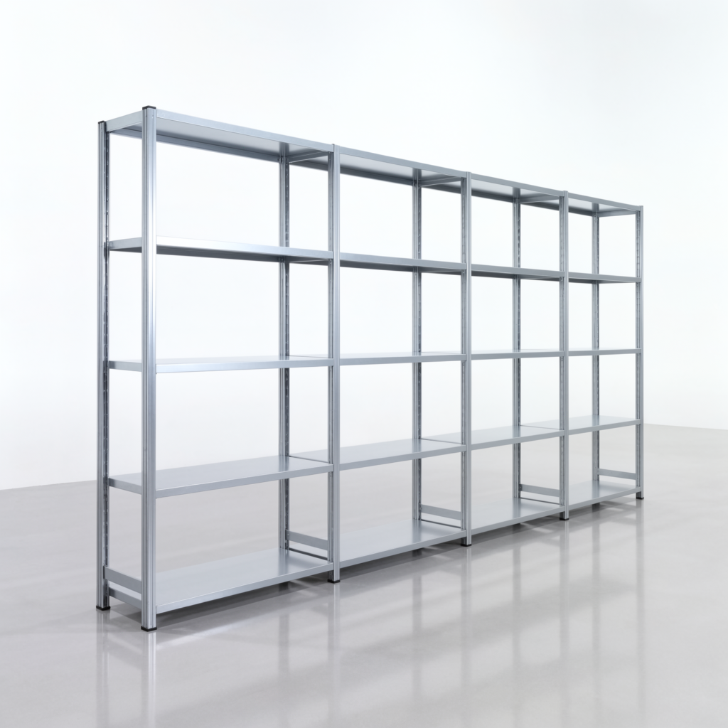 Fachbodenregal FBX 4000, H: 2.000 mm, B: 4.020 mm mm, T: 400 mm, Ebenen: 5