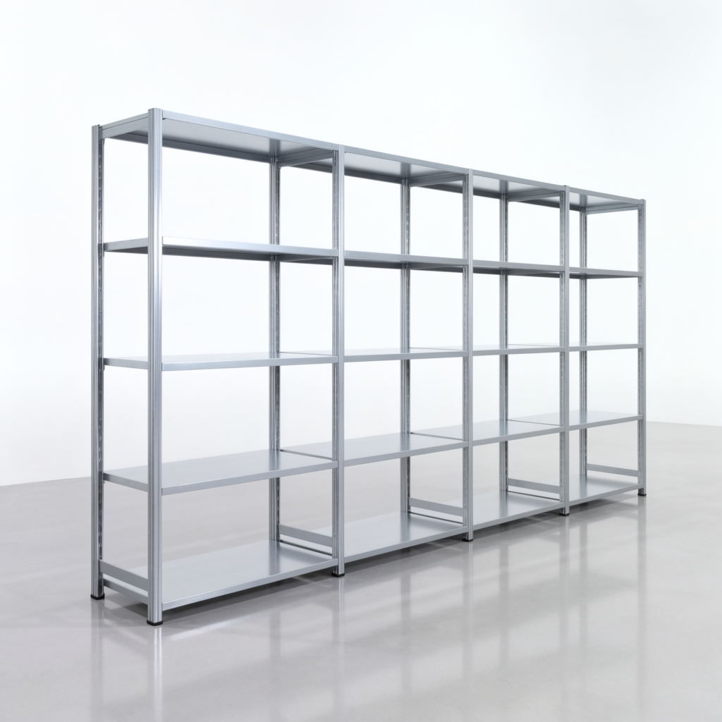 Fachbodenregal FBX 4000, H: 2.000 mm, B: 4.020 mm mm, T: 500 mm, Ebenen: 5