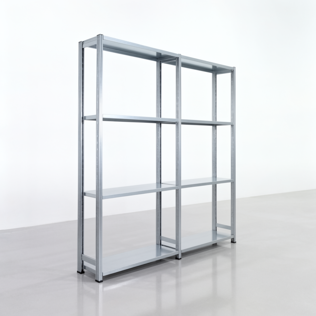 Fachbodenregal FBX 4000, H: 2.000 mm, B: 2.026 mm mm, T: 300 mm, Ebenen: 4