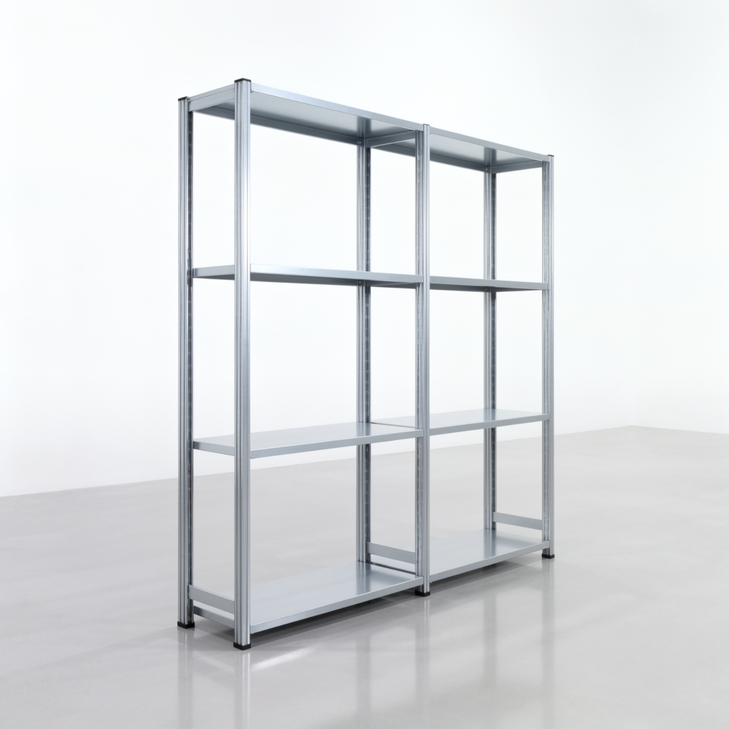 Fachbodenregal FBX 4000, H: 2.000 mm, B: 2.026 mm mm, T: 400 mm, Ebenen: 4