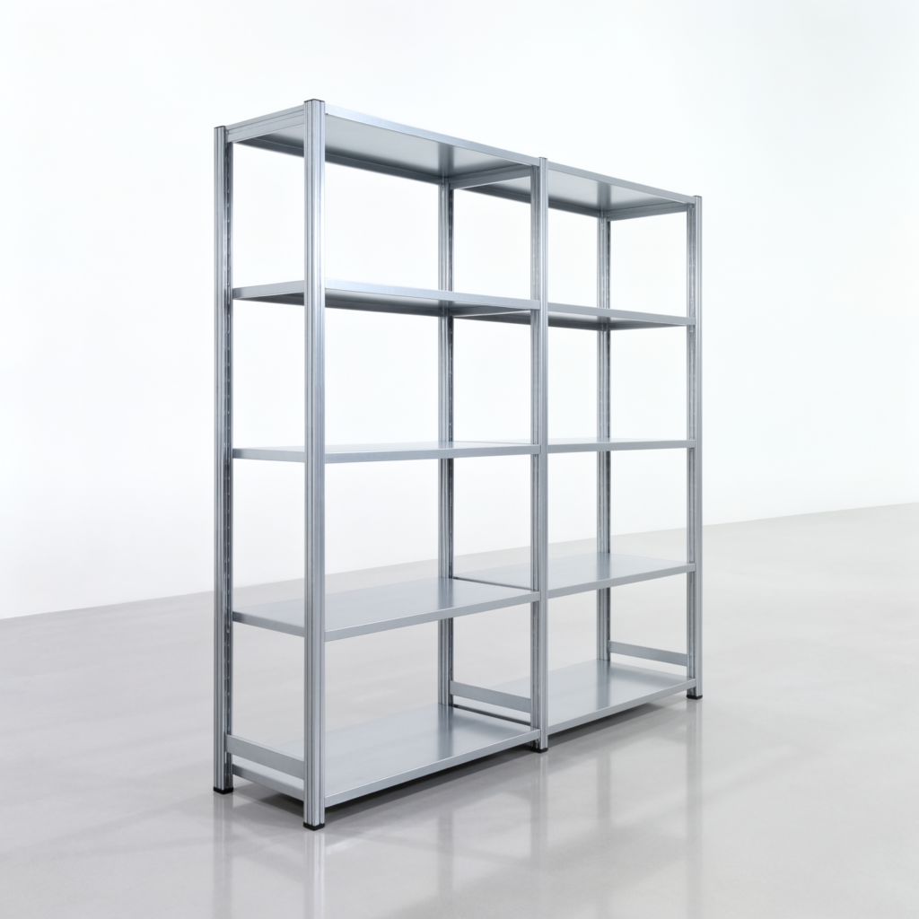 Fachbodenregal FBX 4000, H: 2.000 mm, B: 2.026 mm mm, T: 500 mm, Ebenen: 5