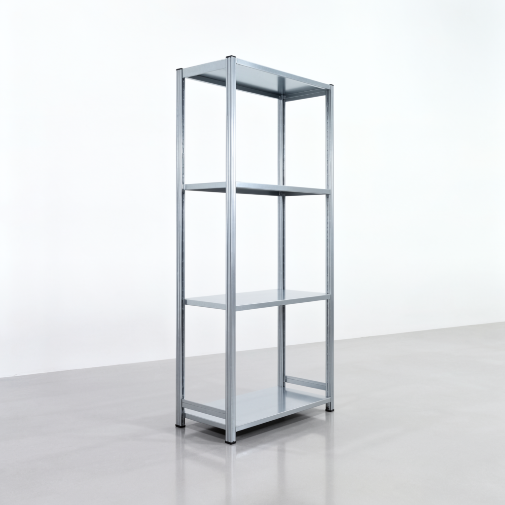 Fachbodenregal FBX 4000, H: 2.250 mm, B: 1.029 mm mm, T: 500 mm, Ebenen: 4