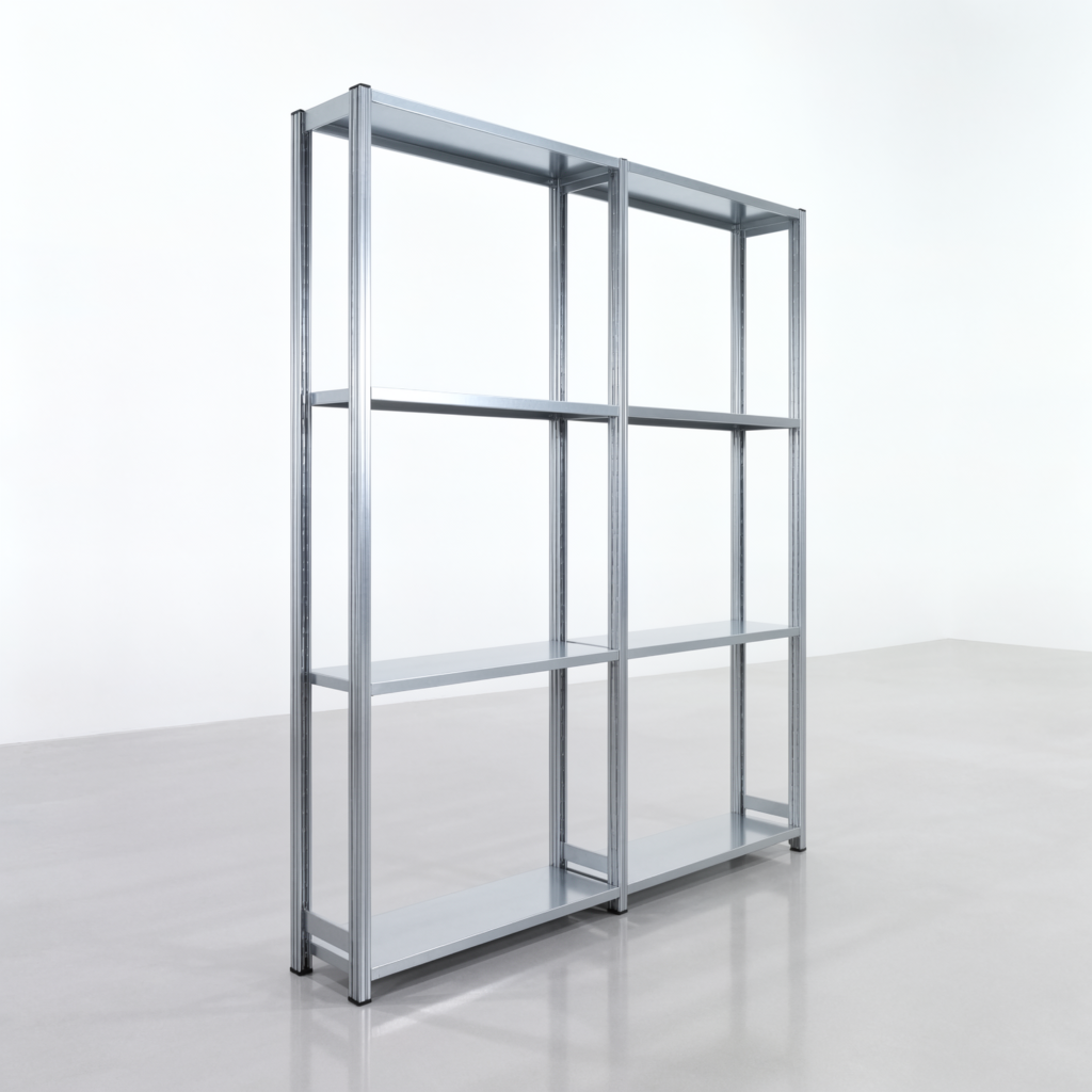 Fachbodenregal FBX 4000, H: 2.250 mm, B: 2.026 mm mm, T: 300 mm, Ebenen: 4