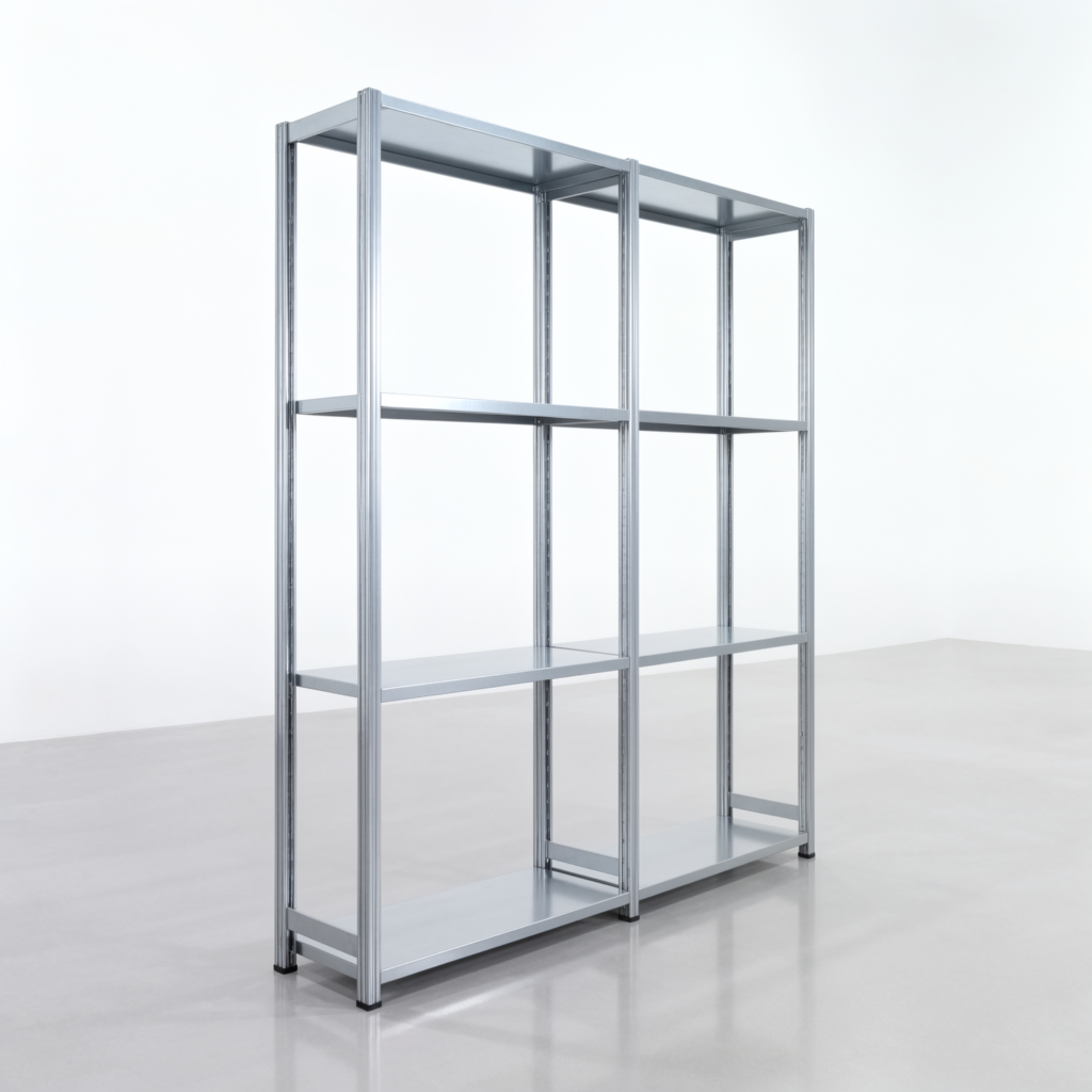 Fachbodenregal FBX 4000, H: 2.250 mm, B: 2.026 mm mm, T: 400 mm, Ebenen: 4