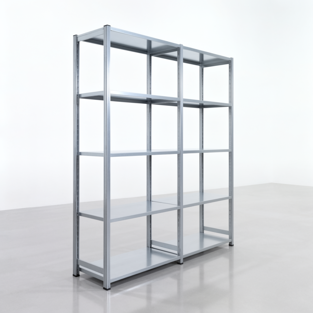 Fachbodenregal FBX 4000, H: 2.250 mm, B: 2.026 mm mm, T: 500 mm, Ebenen: 5