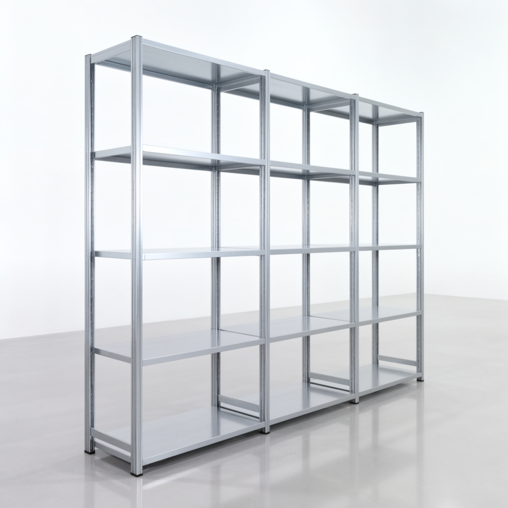 Fachbodenregal FBX 4000, H: 2.250 mm, B: 3.023 mm mm, T: 500 mm, Ebenen: 5