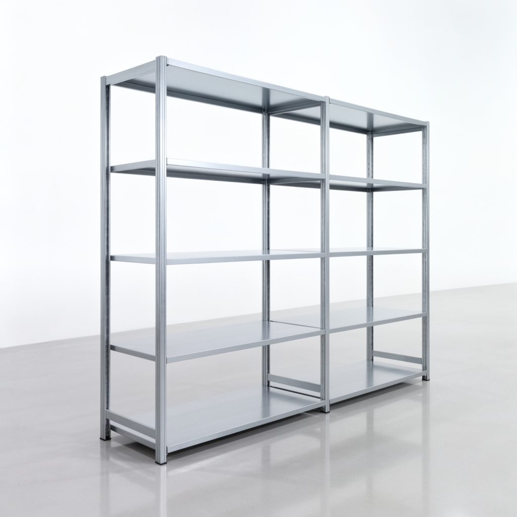 Fachbodenregal FBX 4000, H: 2.000 mm, B: 2.626 mm mm, T: 600 mm, Ebenen: 5