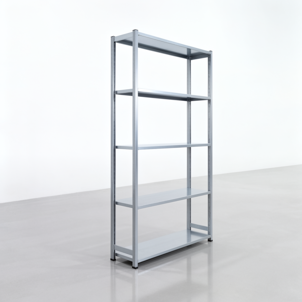 Fachbodenregal FBX 4000, H: 2.350 mm, B: 1.329 mm mm, T: 400 mm, Ebenen: 5