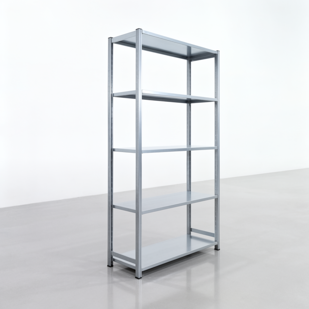 Fachbodenregal FBX 4000, H: 2.350 mm, B: 1.329 mm mm, T: 500 mm, Ebenen: 5