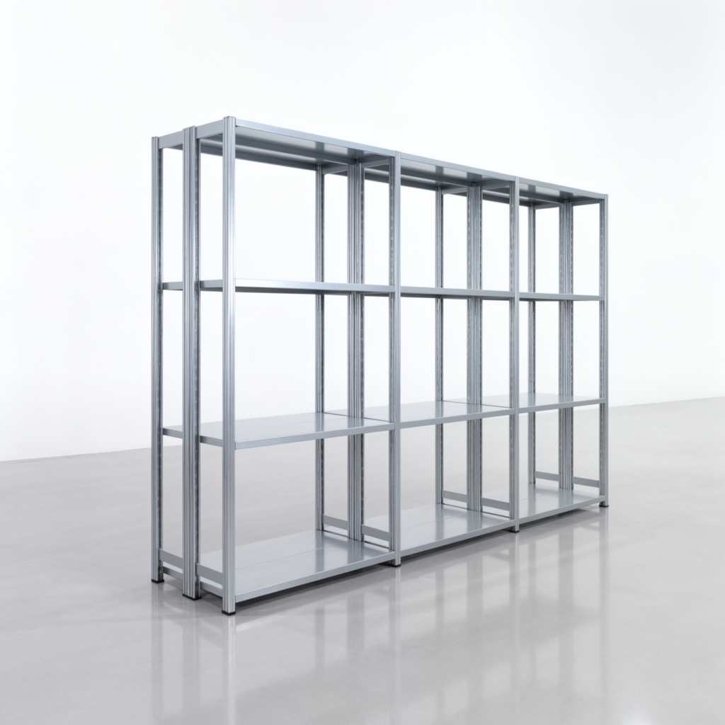 Fachbodenregal FBX 4000, H: 2.000 mm, B: 3.023 mm mm, T: 300 mm, Ebenen: 4