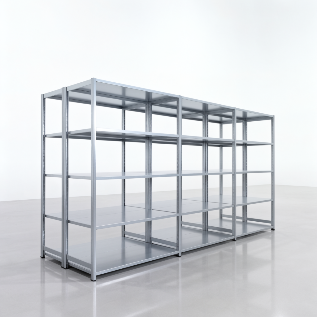 Fachbodenregal FBX 4000, H: 2.000 mm, B: 3.923 mm mm, T: 600 mm, Ebenen: 5