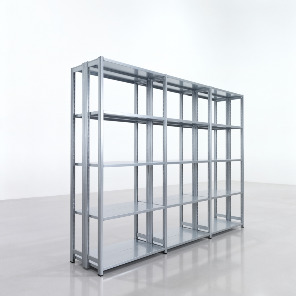 Fachbodenregal FBX 4000, H: 2.250 mm, B: 3.023 mm mm, T: 300 mm, Ebenen: 5