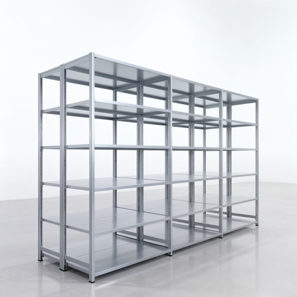 Fachbodenregal FBX 4000, H: 2.250 mm, B: 3.623 mm mm, T: 600 mm, Ebenen: 6