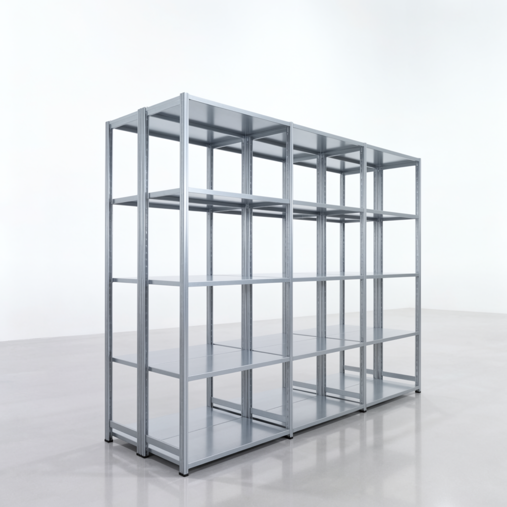 Fachbodenregal FBX 4000, H: 2.350 mm, B: 3.023 mm mm, T: 500 mm, Ebenen: 5