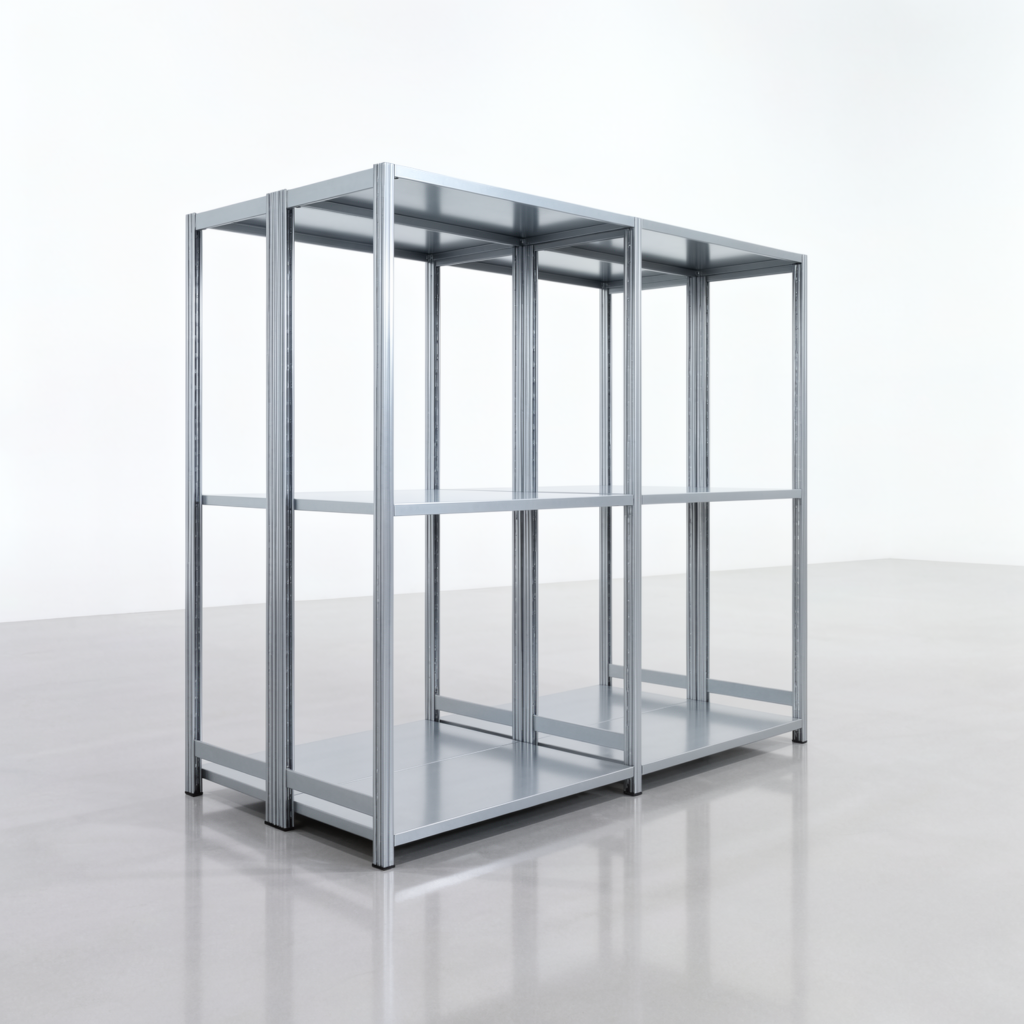 Fachbodenregal FBX 4000, H: 1.750 mm, B: 2.026 mm mm, T: 500 mm, Ebenen: 3